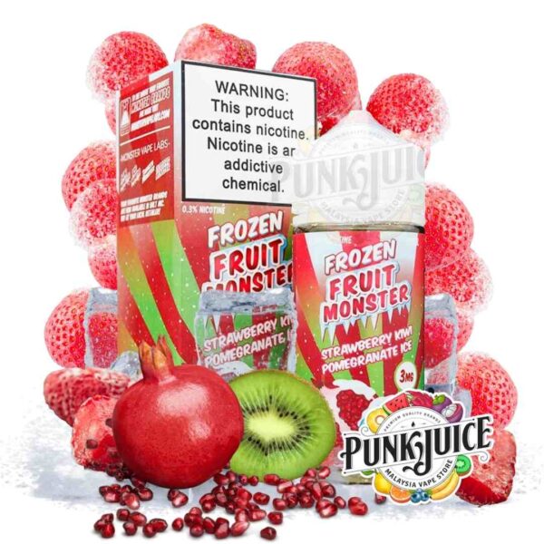 Strawberry Kiwi Pomegranate Ice Salt by Fruit Monster Salt 100ml E-Liquid