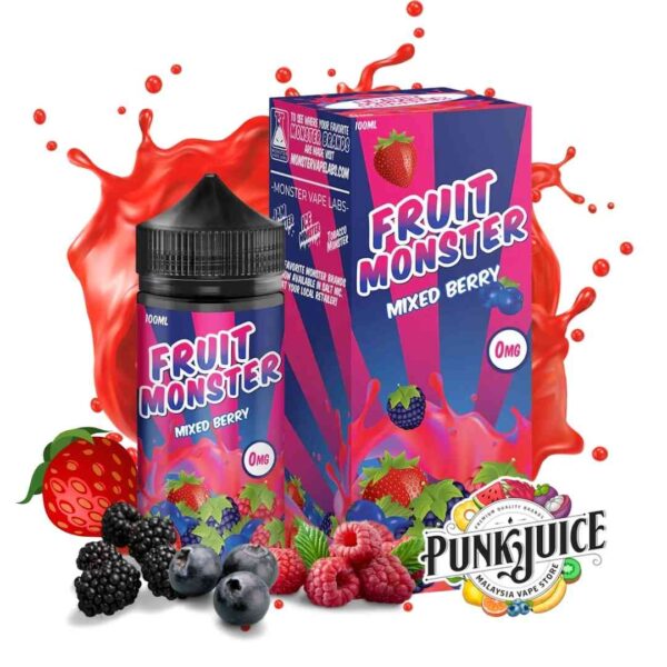 Mixed Berry Salt by Fruit Monster Salt 100ml E-Liquid